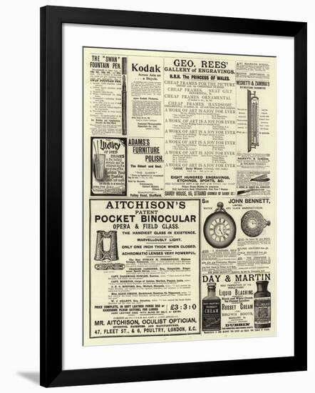 Page of Advertisements-null-Framed Giclee Print