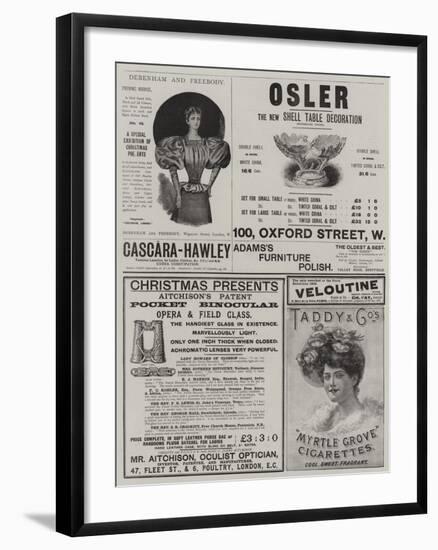 Page of Advertisements-null-Framed Giclee Print