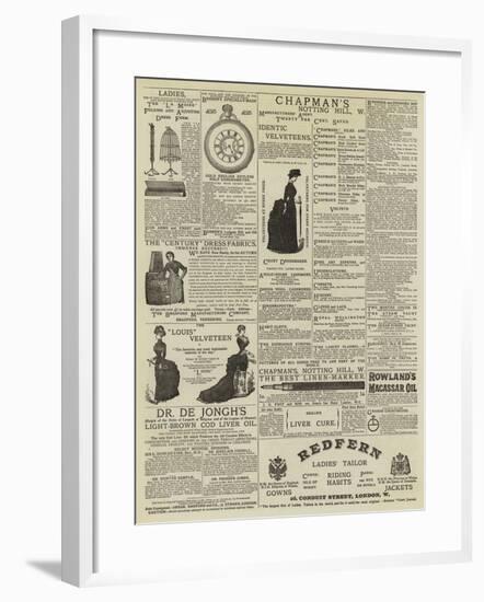 Page of Advertisements-null-Framed Giclee Print