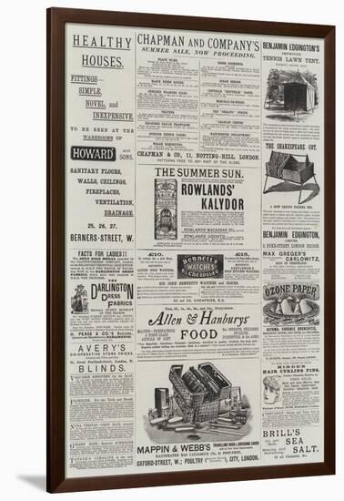 Page of Advertisements-null-Framed Giclee Print