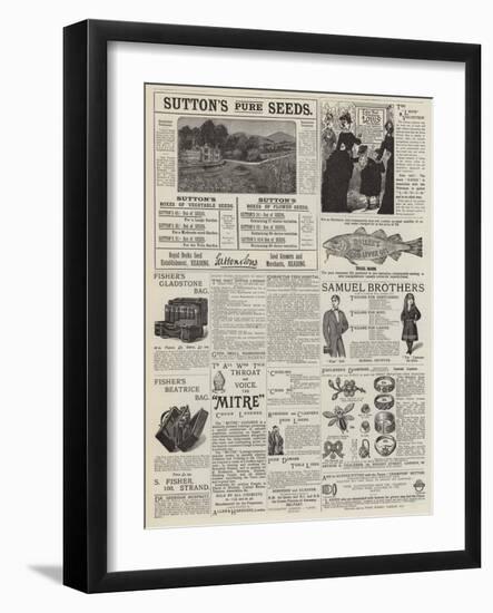 Page of Advertisements-null-Framed Giclee Print