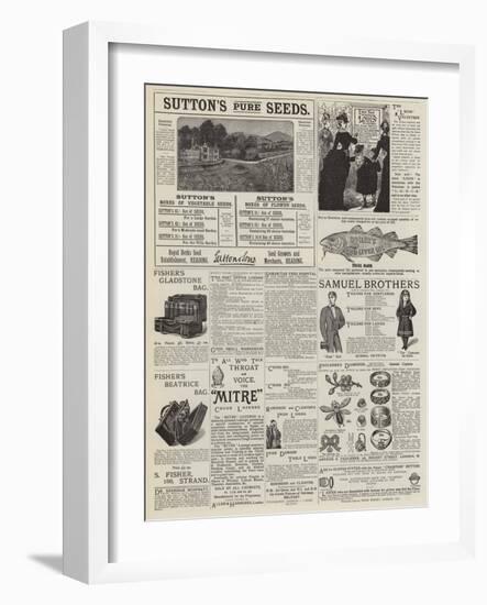 Page of Advertisements-null-Framed Giclee Print