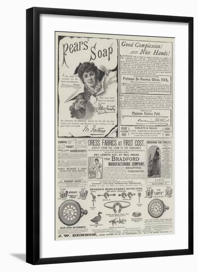 Page of Advertisements-null-Framed Giclee Print