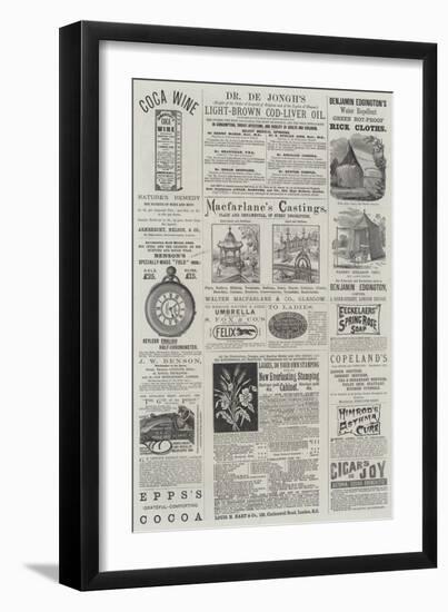 Page of Advertisements-null-Framed Giclee Print