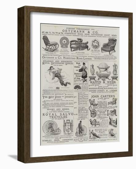 Page of Advertisements-null-Framed Giclee Print