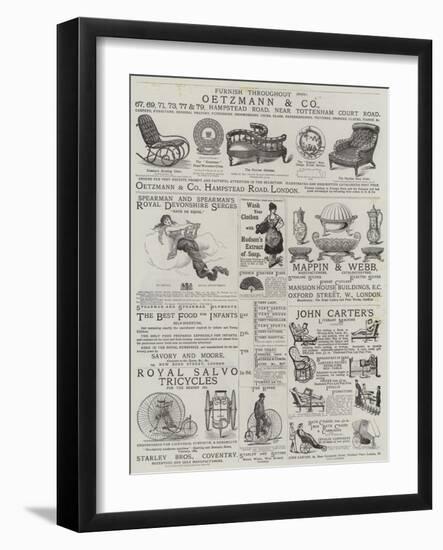 Page of Advertisements-null-Framed Giclee Print