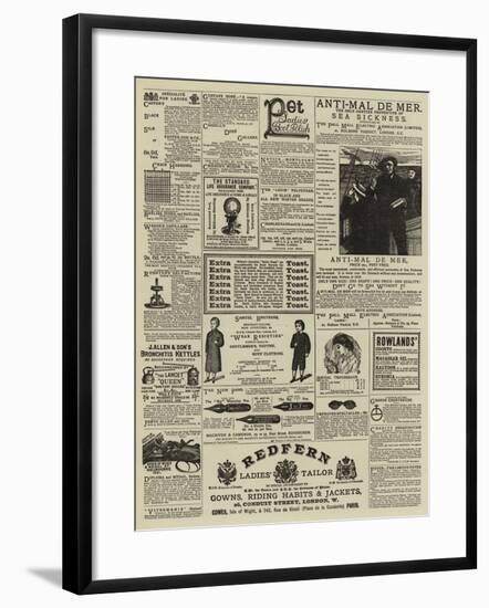 Page of Advertisements-null-Framed Giclee Print