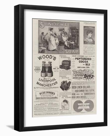 Page of Advertisements-null-Framed Giclee Print