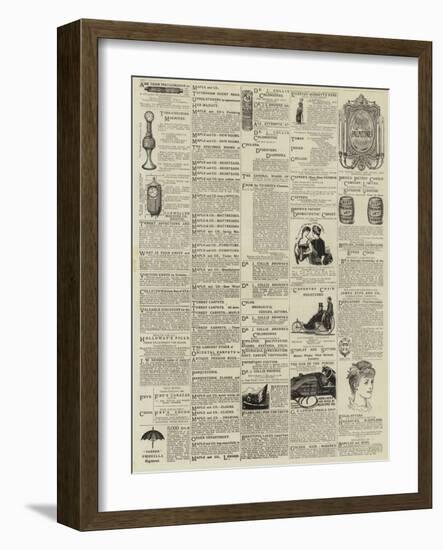 Page of Advertisements-null-Framed Giclee Print