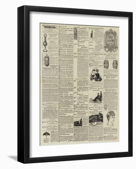 Page of Advertisements-null-Framed Giclee Print