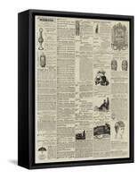 Page of Advertisements-null-Framed Stretched Canvas