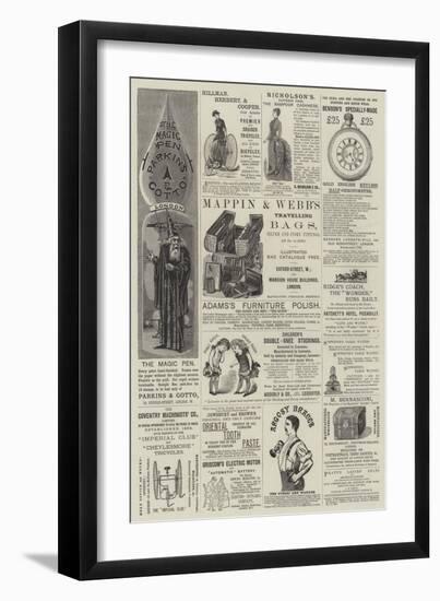 Page of Advertisements-null-Framed Premium Giclee Print