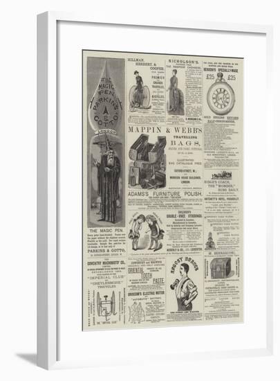 Page of Advertisements-null-Framed Giclee Print