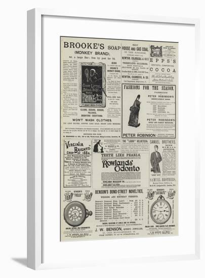 Page of Advertisements-null-Framed Giclee Print