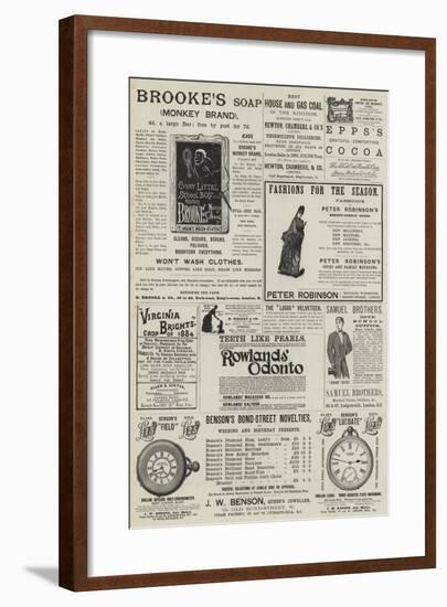 Page of Advertisements-null-Framed Giclee Print