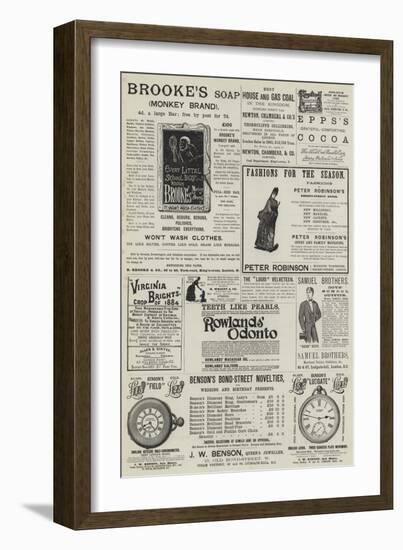 Page of Advertisements-null-Framed Giclee Print