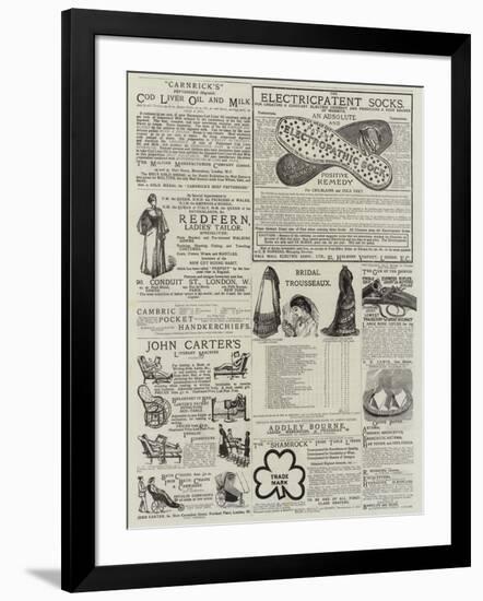 Page of Advertisements-null-Framed Giclee Print