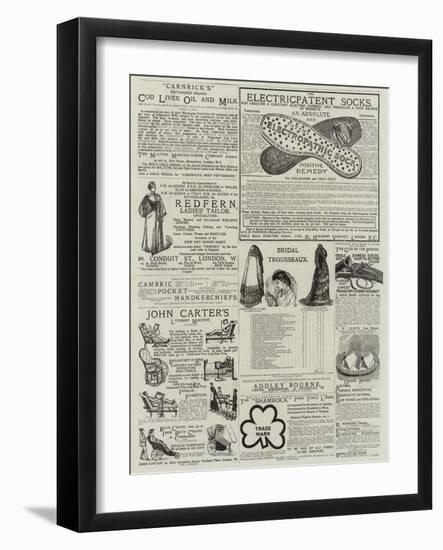 Page of Advertisements-null-Framed Giclee Print