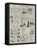 Page of Advertisements-null-Framed Stretched Canvas