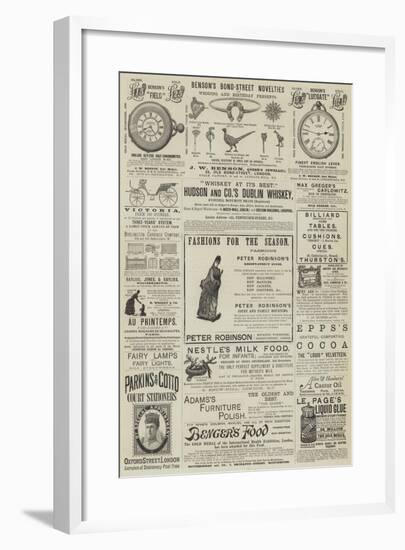 Page of Advertisements-null-Framed Giclee Print