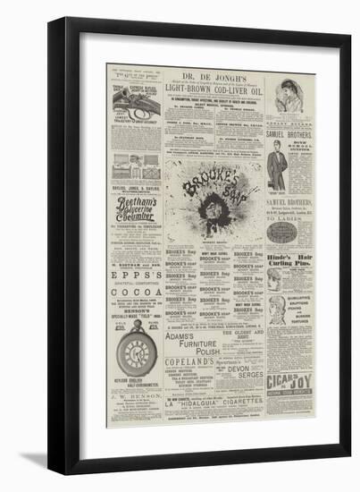 Page of Advertisements-null-Framed Giclee Print