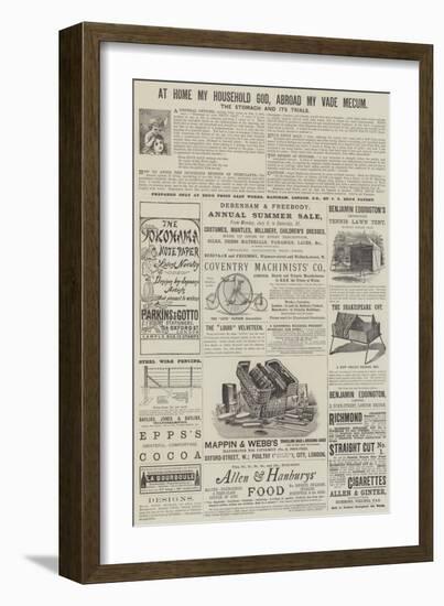 Page of Advertisements-null-Framed Giclee Print