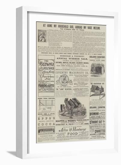 Page of Advertisements-null-Framed Giclee Print