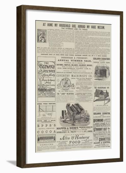 Page of Advertisements-null-Framed Giclee Print