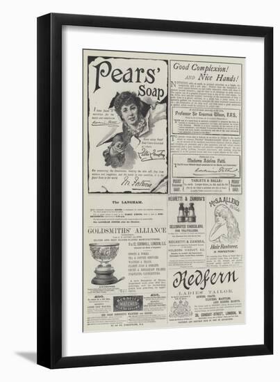 Page of Advertisements-null-Framed Giclee Print