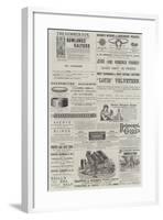 Page of Advertisements-null-Framed Giclee Print