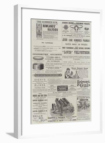 Page of Advertisements-null-Framed Giclee Print