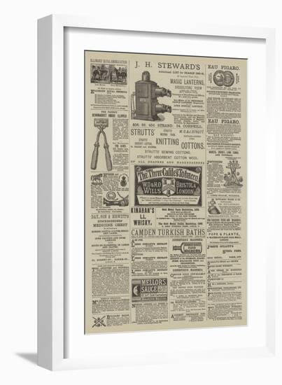 Page of Advertisements-null-Framed Giclee Print