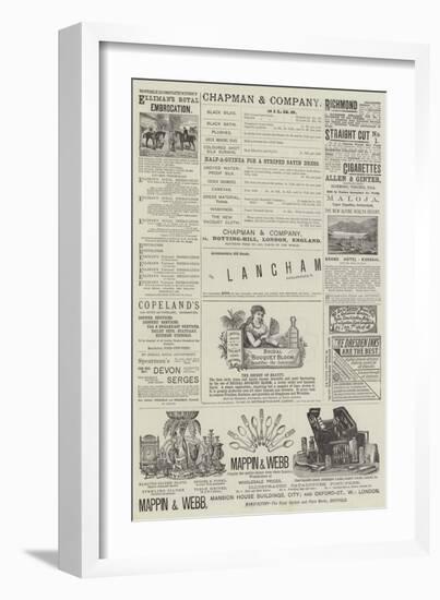 Page of Advertisements-null-Framed Giclee Print