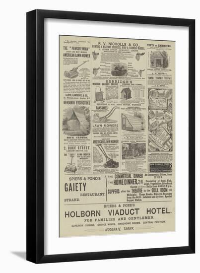 Page of Advertisements-null-Framed Giclee Print