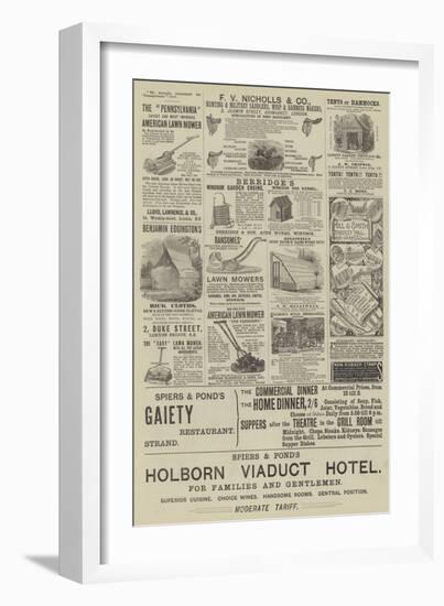 Page of Advertisements-null-Framed Giclee Print