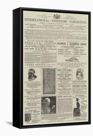 Page of Advertisements-null-Framed Stretched Canvas