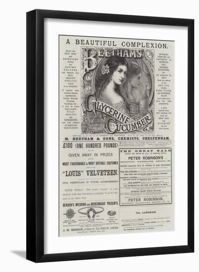 Page of Advertisements-null-Framed Giclee Print