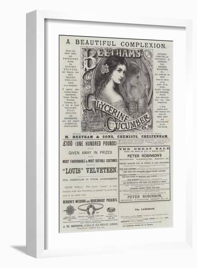 Page of Advertisements-null-Framed Giclee Print