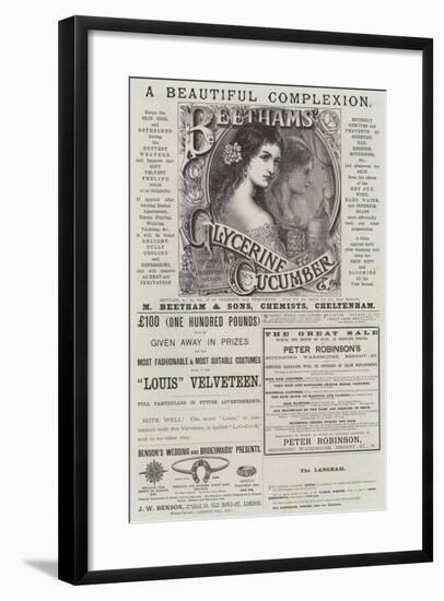 Page of Advertisements-null-Framed Giclee Print