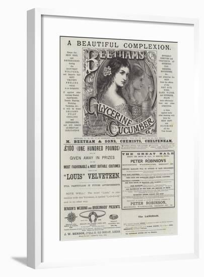 Page of Advertisements-null-Framed Giclee Print