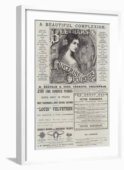 Page of Advertisements-null-Framed Giclee Print