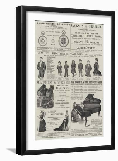 Page of Advertisements-null-Framed Giclee Print