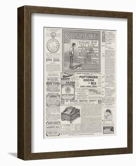 Page of Advertisements-null-Framed Giclee Print