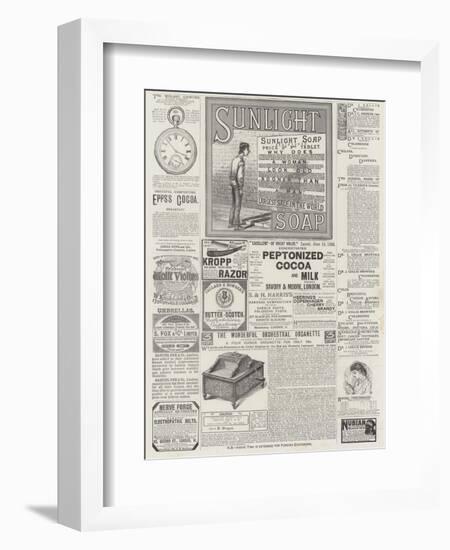 Page of Advertisements-null-Framed Giclee Print