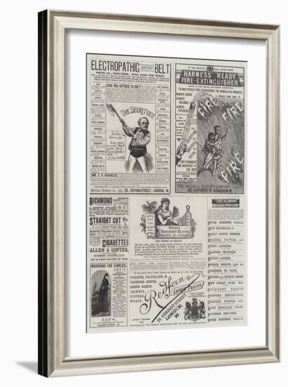 Page of Advertisements-null-Framed Giclee Print