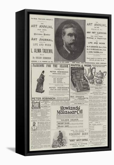 Page of Advertisements-null-Framed Stretched Canvas