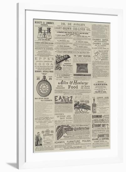 Page of Advertisements-null-Framed Giclee Print