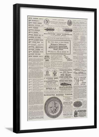 Page of Advertisements-null-Framed Giclee Print