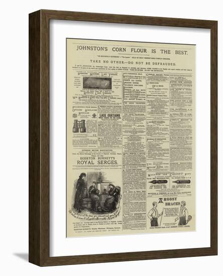 Page of Advertisements-null-Framed Giclee Print