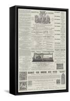 Page of Advertisements-null-Framed Stretched Canvas